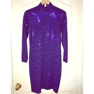 St. JOHN by Marie Gray vintage blue sequin dress 4